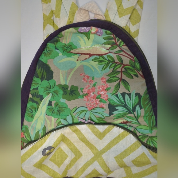 Cloth And Canvas Lightweight Floral Design Backpack - Picture 12 of 16